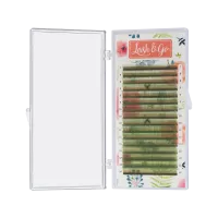 Цветные ресницы Lash&Go (Лэш енд гоу) Светло-зеленый (микс) 16 линий
